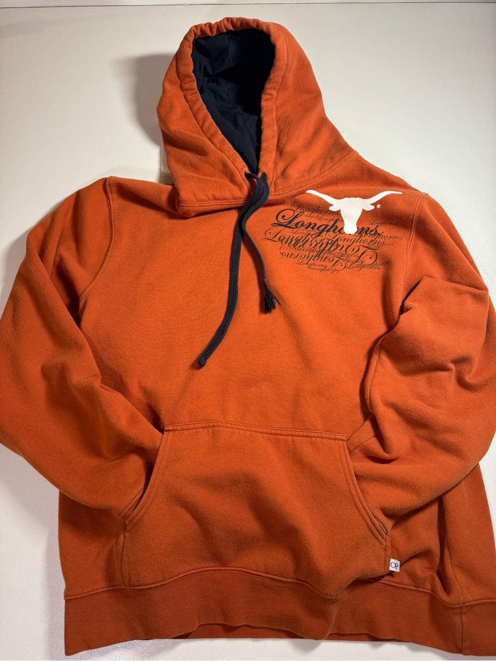 Texas Longhorns Hoodie Ocean Pacific Men’s Large Burnt Orange Y2K Graphic OP